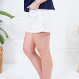 Preston White High Rise Shorts Kut