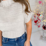 Putty Mock Neck Sweater Top