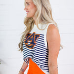 Queen of Sparkles Auburn Striped Sweater Tank