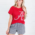 Queen of Sparkles Bama Gingham A Tee