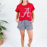 Queen of Sparkles Bama Gingham A Tee