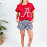 Queen of Sparkles Bama Gingham A Tee