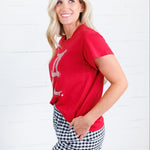 Queen of Sparkles Bama Gingham A Tee