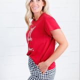 Queen of Sparkles Bama Gingham A Tee