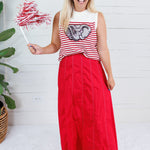 Queen of Sparkles Bama Striped Sweater Tank