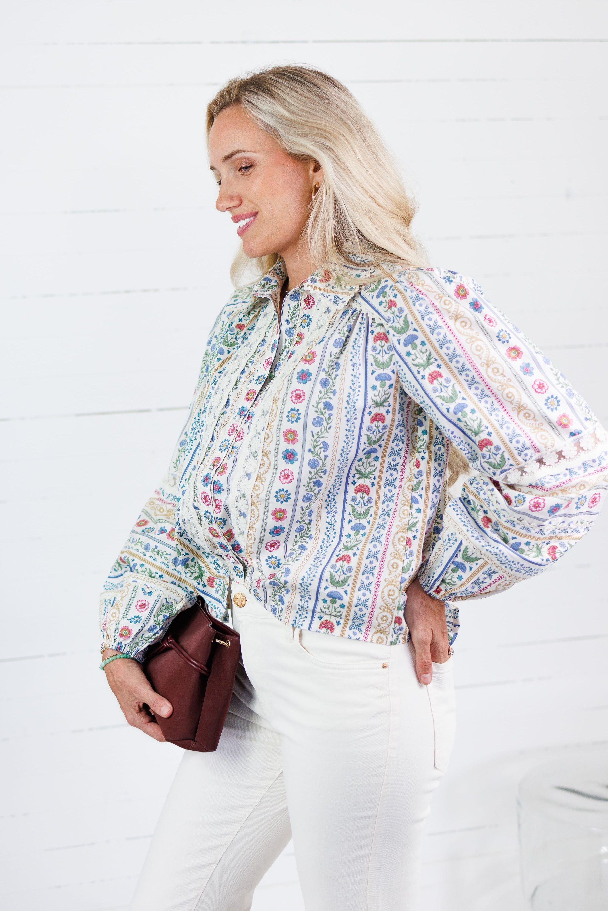 Queenie French Cottage Floral Top Karlie