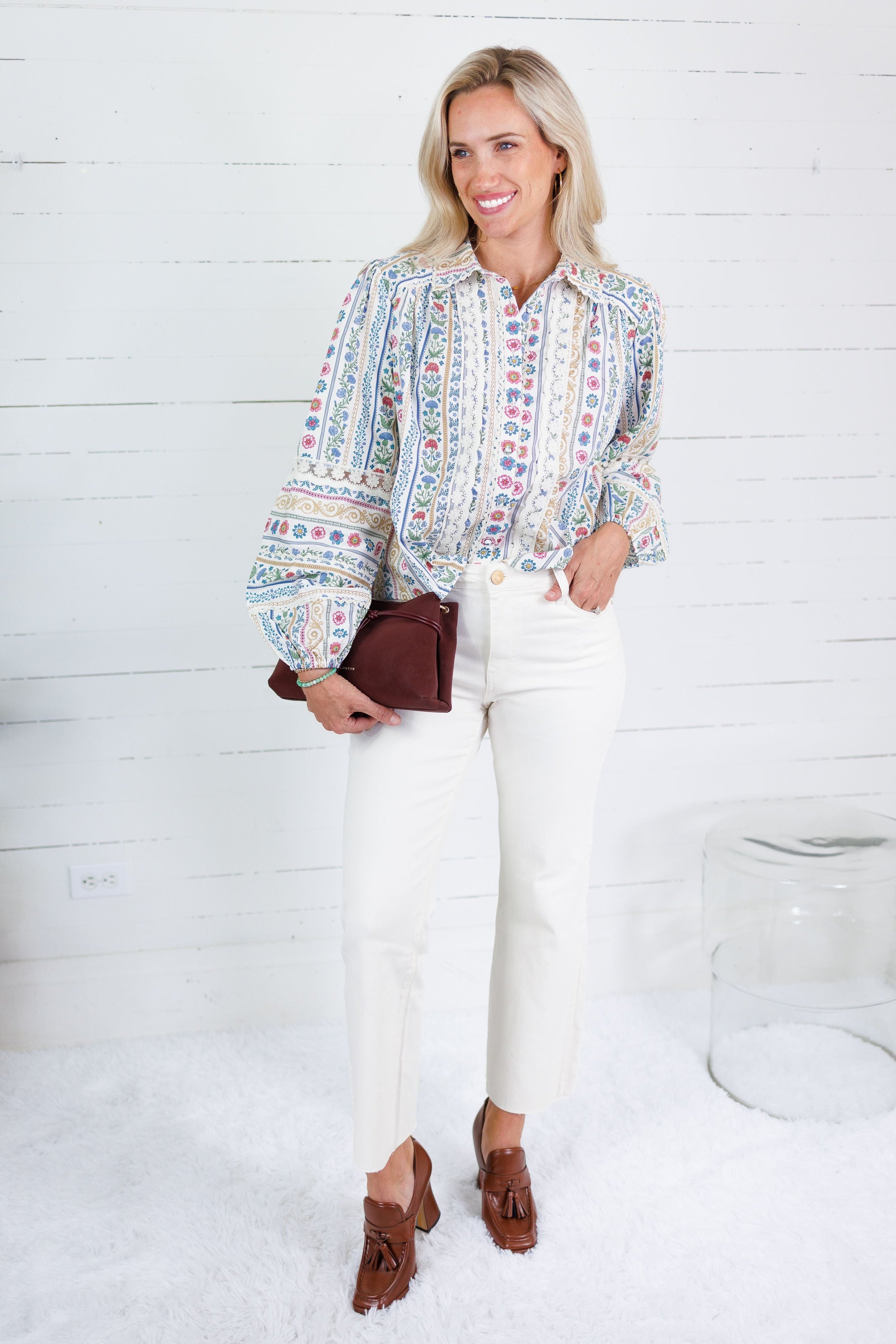 Queenie French Cottage Floral Top Karlie