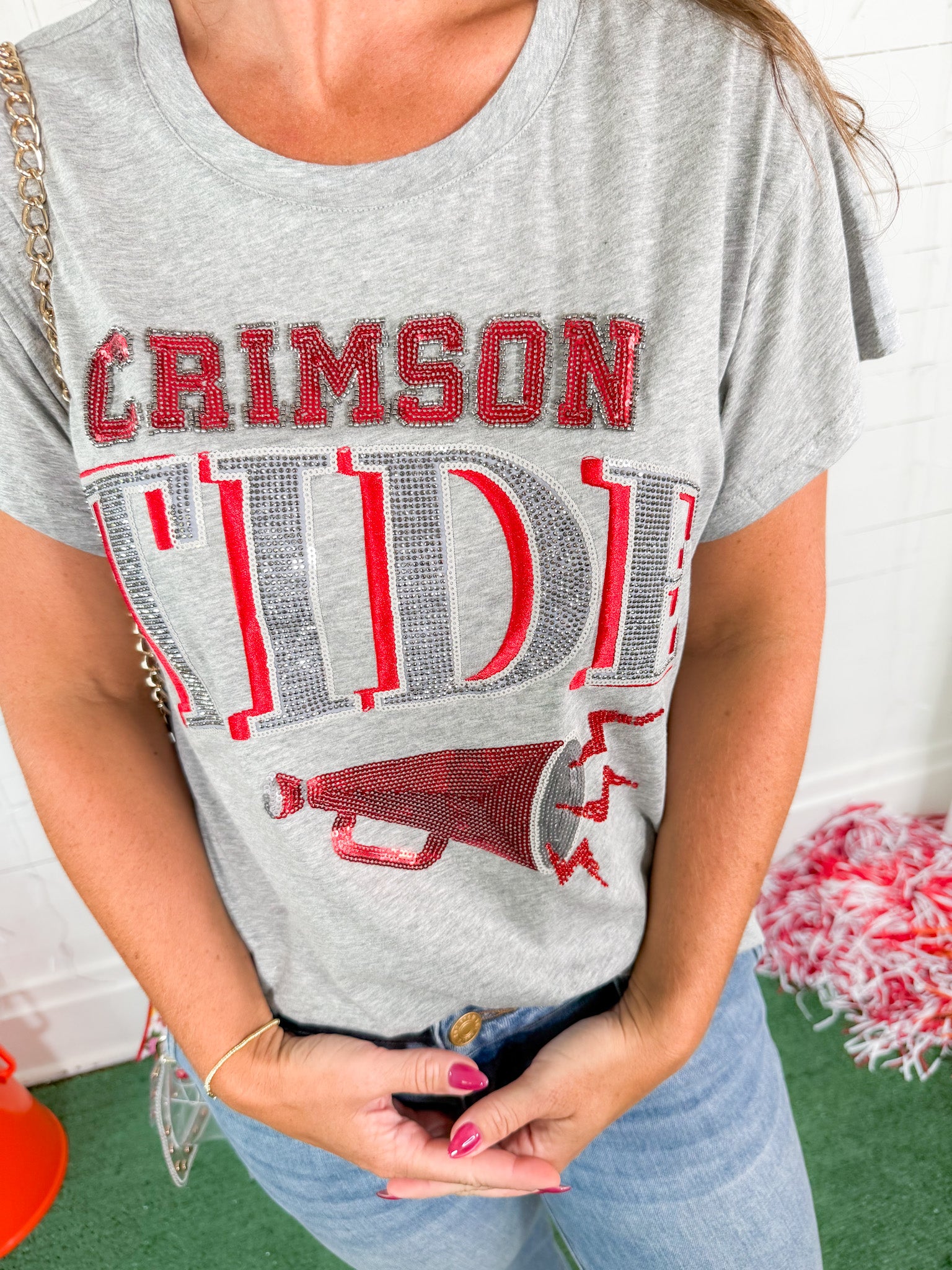 Queen of Sparkles Alabama Crimson Tide Megaphone Tee