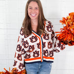 Queen of Sparkles Auburn AU Rhinestone Cardigan