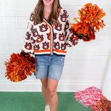 Queen of Sparkles Auburn AU Rhinestone Cardigan