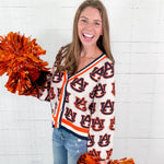 Queen of Sparkles Auburn AU Rhinestone Cardigan