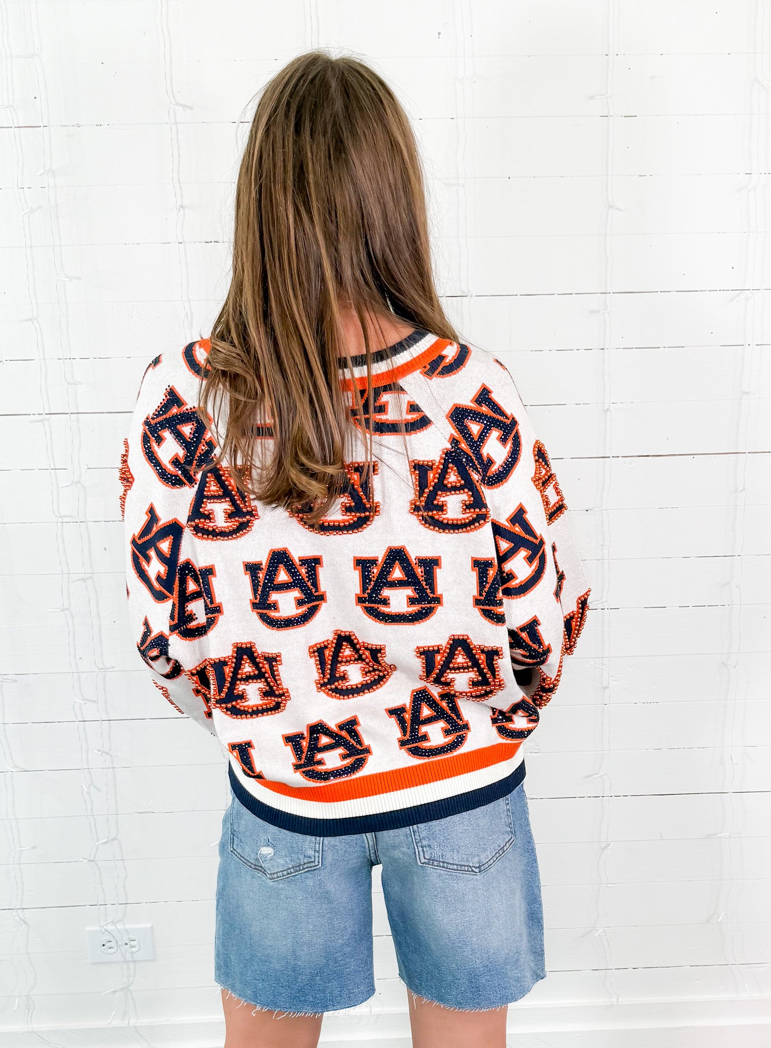 Queen of Sparkles Auburn AU Rhinestone Cardigan