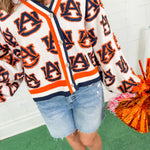 Queen of Sparkles Auburn AU Rhinestone Cardigan