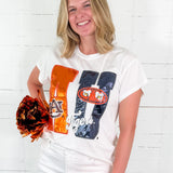 Queen of Sparkles Auburn Metallic Word + Icons Tee