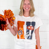 Queen of Sparkles Auburn Metallic Word + Icons Tee