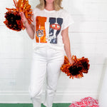 Queen of Sparkles Auburn Metallic Word + Icons Tee