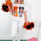 Queen of Sparkles Auburn Metallic Word + Icons Tee