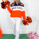 Queen of Sparkles Auburn Quarter Zip Colorblock Sweatshirt