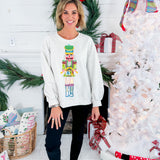 Queen of Sparkles Grey Drummer Nutcracker Sweatshirt 