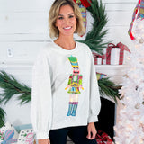 Queen of Sparkles Grey Drummer Nutcracker Sweatshirt 