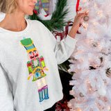 Queen of Sparkles Grey Drummer Nutcracker Sweatshirt 