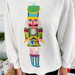 Queen of Sparkles Grey Drummer Nutcracker Sweatshirt 