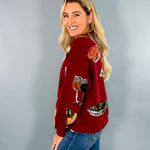 Queen of Sparkles Maroon Queen of Turkey Sweatshirt