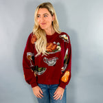 Queen of Sparkles Maroon Queen of Turkey Sweatshirt