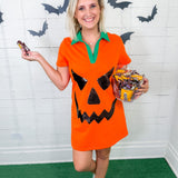 Queen of Sparkles Pumpkin Mini Dress