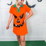 Queen of Sparkles Pumpkin Mini Dress