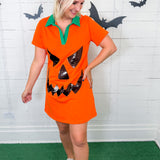 Queen of Sparkles Pumpkin Mini Dress