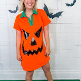 Queen of Sparkles Pumpkin Mini Dress