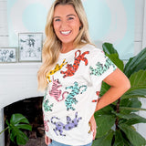 Queen of Sparkles Rainbow Crawling Tigers Tee