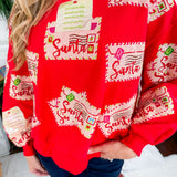 Queen of Sparkles Red Letter to Santa Sweatshirt