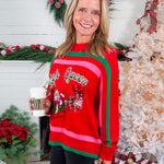 Queen of Sparkles Red Sleigh Queen Sweater