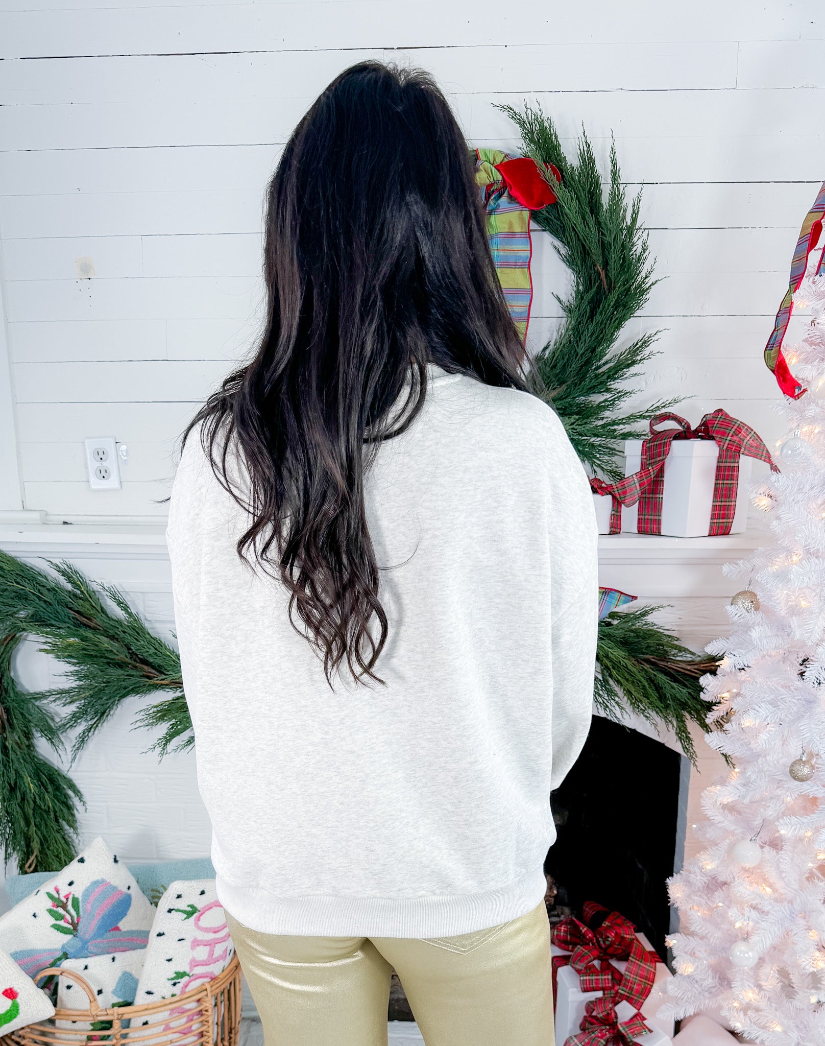 Queen of Sparkles SLEIGH Grey Sweatshirt