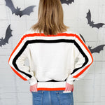 Queen of Sparkles Striped Trick or Treat Sweater 