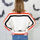 Queen of Sparkles Striped Trick or Treat Sweater 