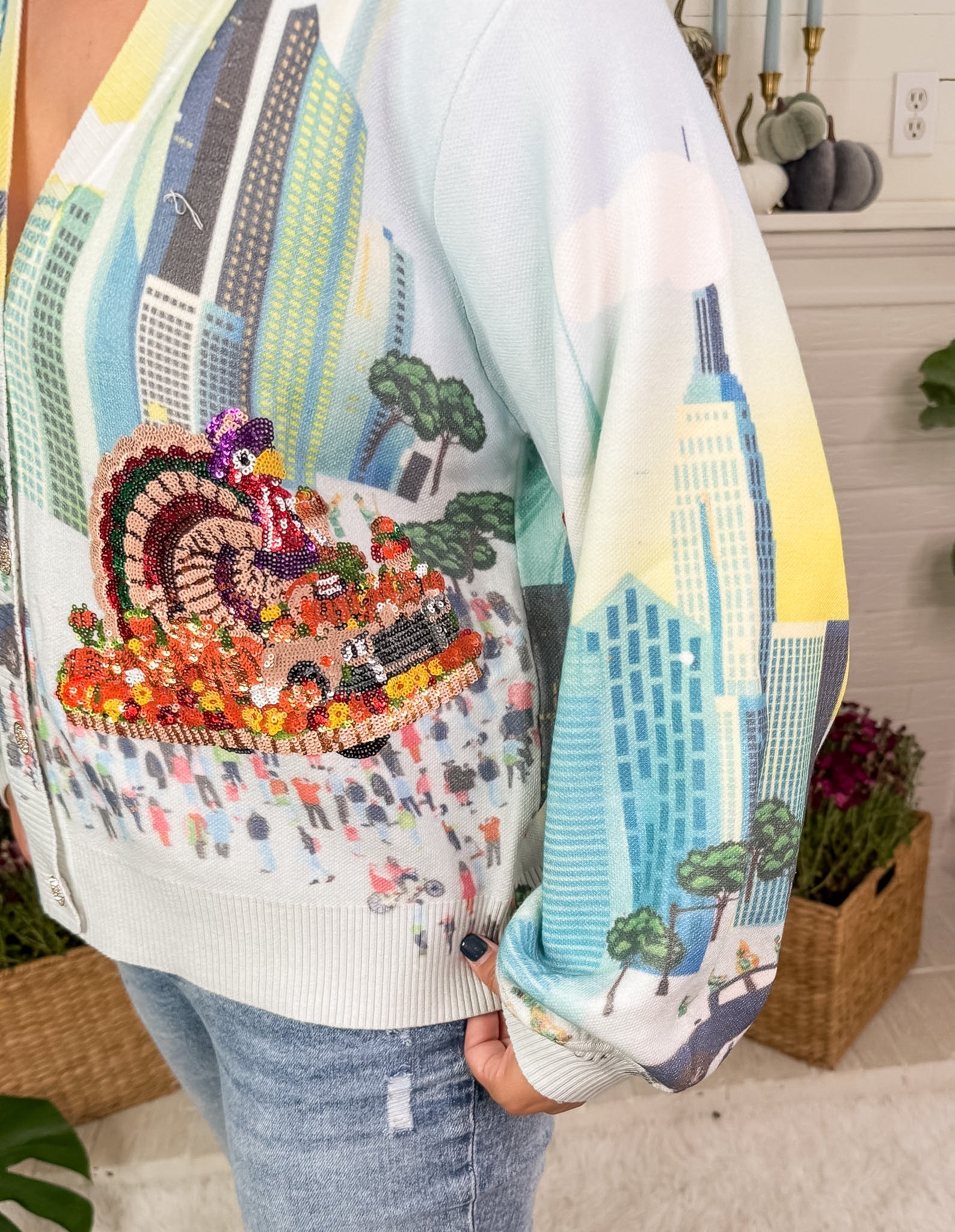 Queen of Sparkles Thanksgiving Parade Cardigan
