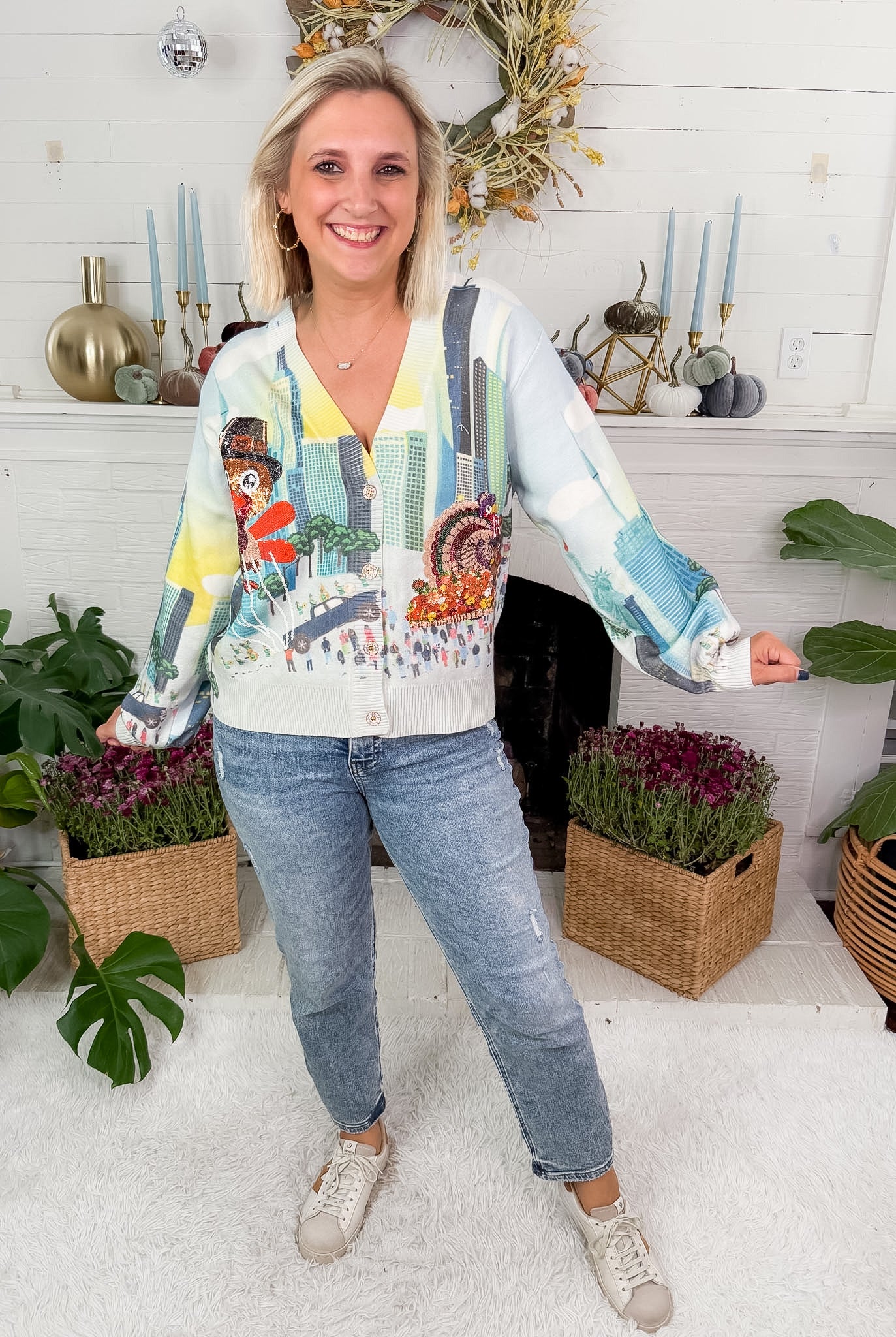 Queen of Sparkles Thanksgiving Parade Cardigan