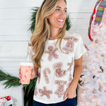 Queen of Sparkles White Frosted Christmas Cookie Tee Shirt