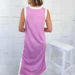 Quick Taffy + White Sleeveless Maxi Dress Entro