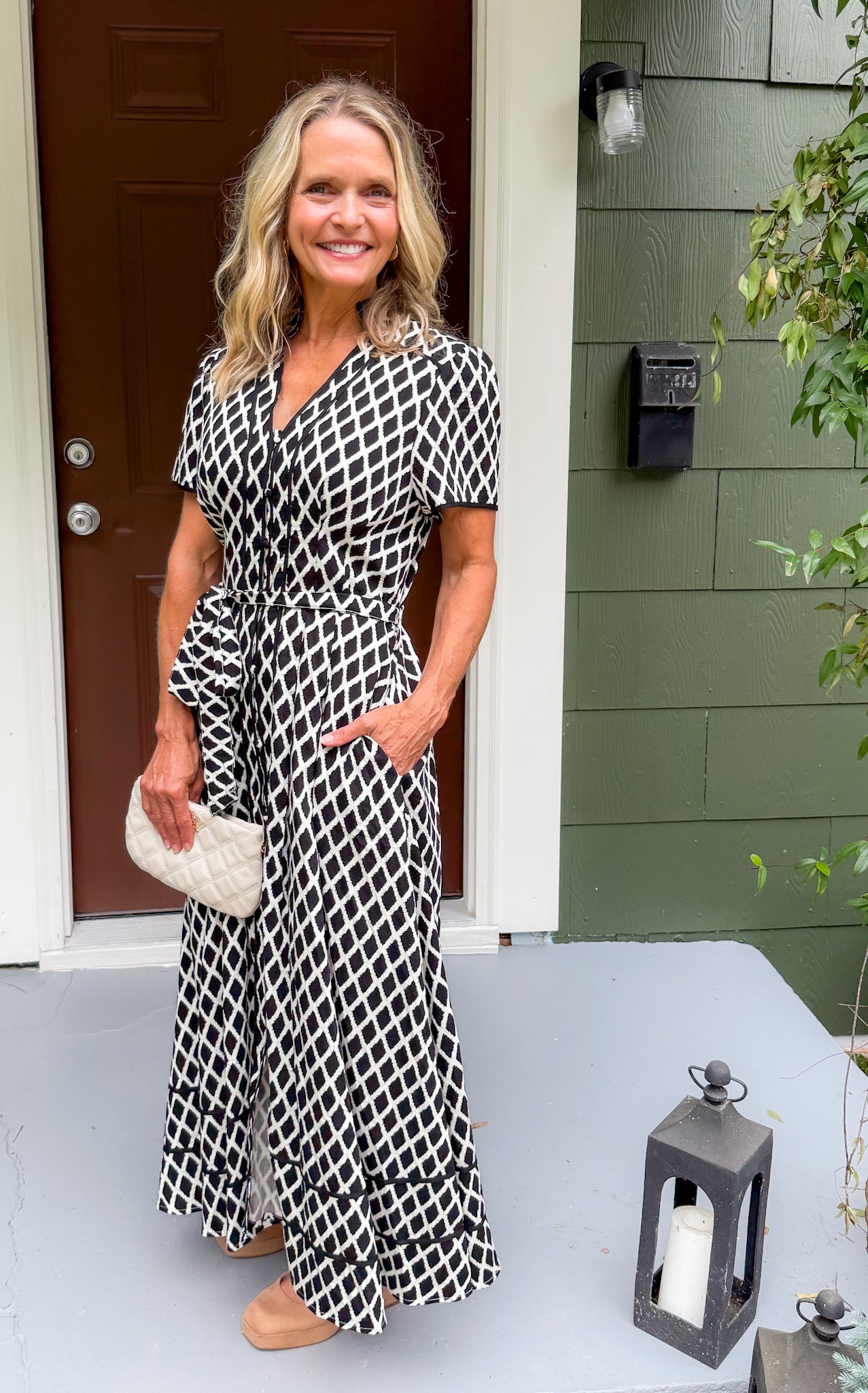 Quigley Black Diamond Maxi Dress Entro