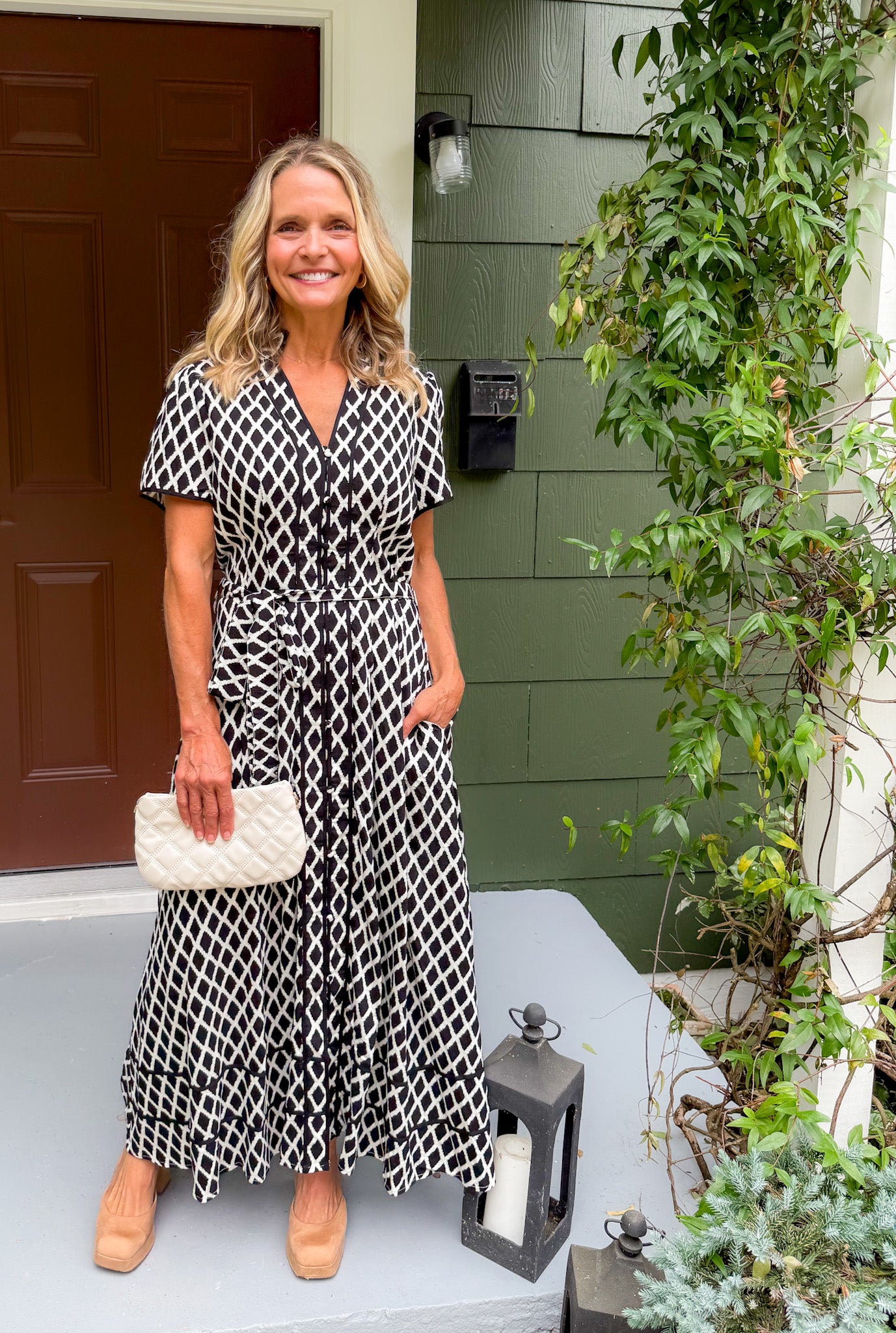 Quigley Black Diamond Maxi Dress Entro