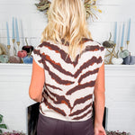Quigley Grey Animal Sleeveless Sweater Entro