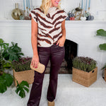 Quigley Grey Animal Sleeveless Sweater Entro
