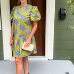 Quincy Avocado + Periwinkle Mini Dress Pinch