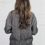 Quincy Black + White Ribbed Sweater Elan