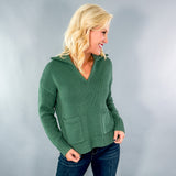 Quincy Sage Cotton Sweater