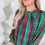 Quinn Green Plaid About You Top Michelle McDowell